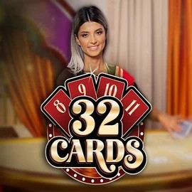 32 Cards online game logo by Ezugi on casinolysa.com