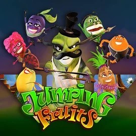 Jumping Fruits online game logo by Wazdan on casinolysa.com