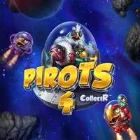 Pirots 4 online game logo by ELK Studios on casinolysa.com